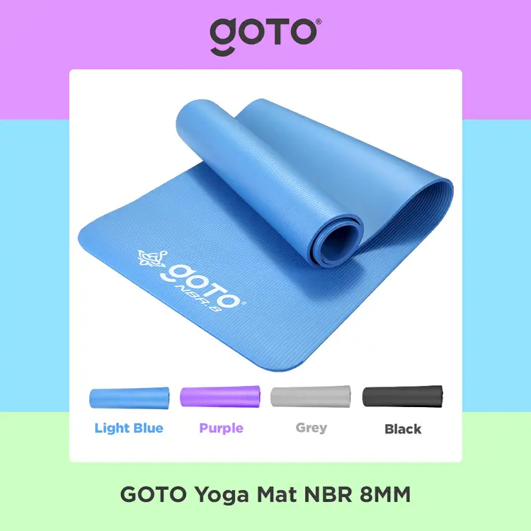 Goto NBR Yoga Mat 8mm Matras Olahraga Alas Senam Gym Tebal Anti Slip