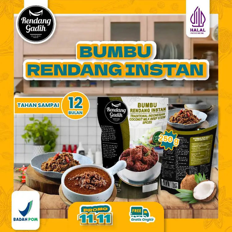Rendang Gadih - Bumbu Rendang Instan 250 g