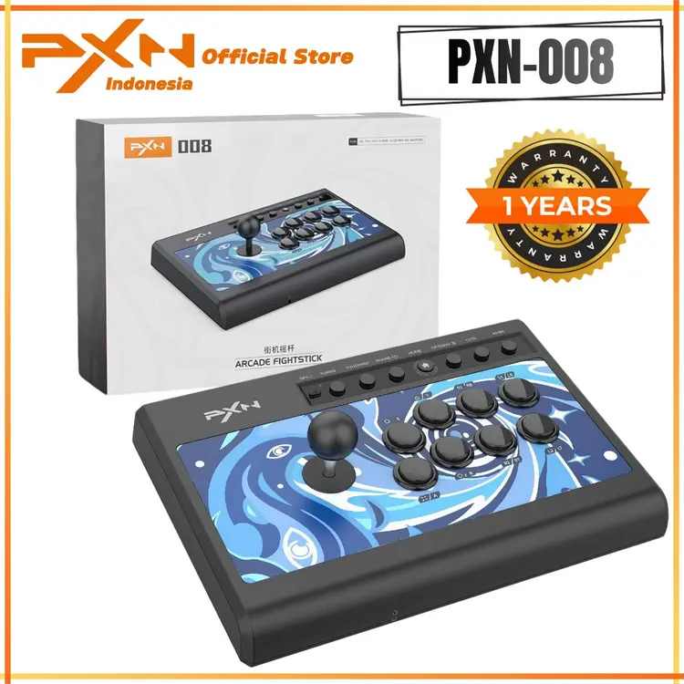 PXN 008 Arcade Stick Fight Stick Game Controller Joystick Green Axis Mechanical Buttons USB Wired