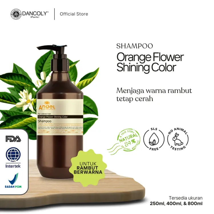 Dancoly Orange Flower Shining Color Shampoo ( For Colored Hair ) | Orange Flower Shampoo untuk Rambut Diwarnai / Perawatan Rambut setelah Diwarnai