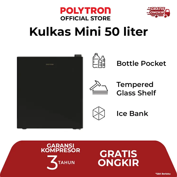Polytron Mini Refrigerator 50L PRH 51