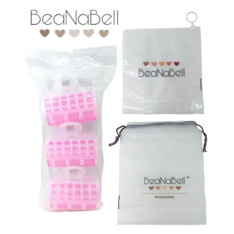 Beanabell 3PCS Roll Rambut Bulu dan Polos Alat Styling Rol Rambut Poni Curly Ukr 7Cm Free 1 Pouch