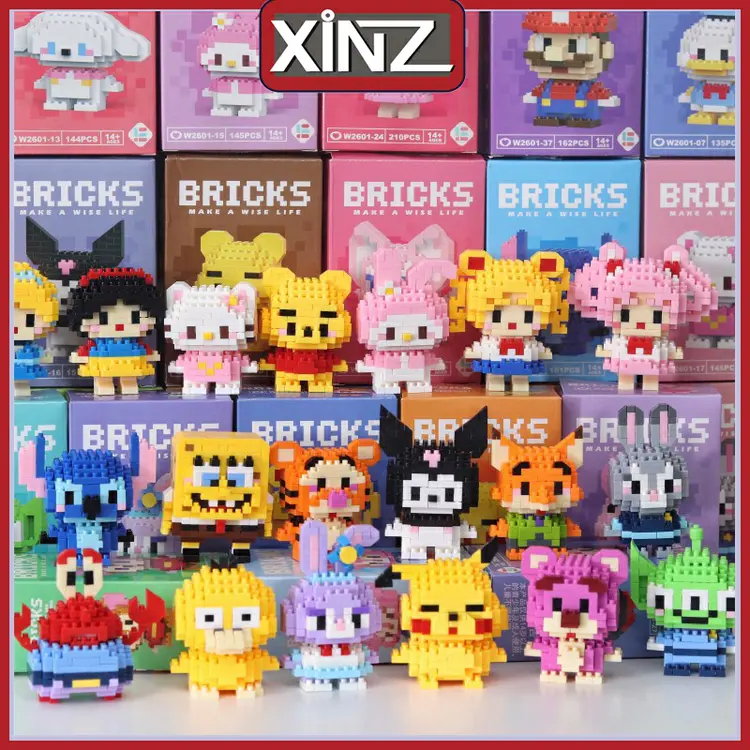 XiNZ Mainan Balok Nano Block Model Kartun DIY Susun Blok Bangunan Mini Kartun