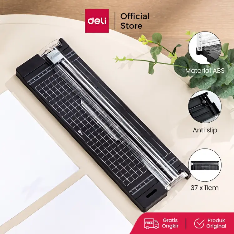 Deli Small Paper Trimmer Portable/ Pemotong Kertas Kecil A4 A5 Trimmer Photo Cutter Mat 14251