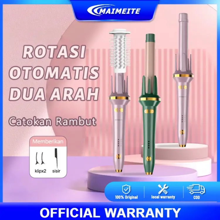 MAIMEITE Hair Curly Styler 25mm Catokan Curly Otomatis Ceramics Curly Catokan Keriting Keramik Otomatis Libra