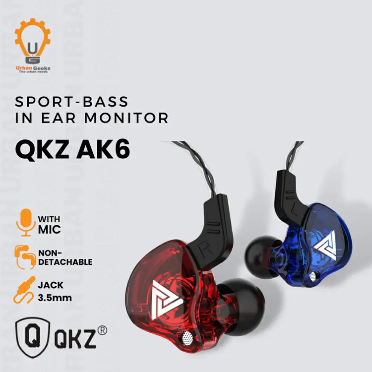 QKZ AK6 Quality Knowledge Zenith With Mic Sports In-Ear Hi