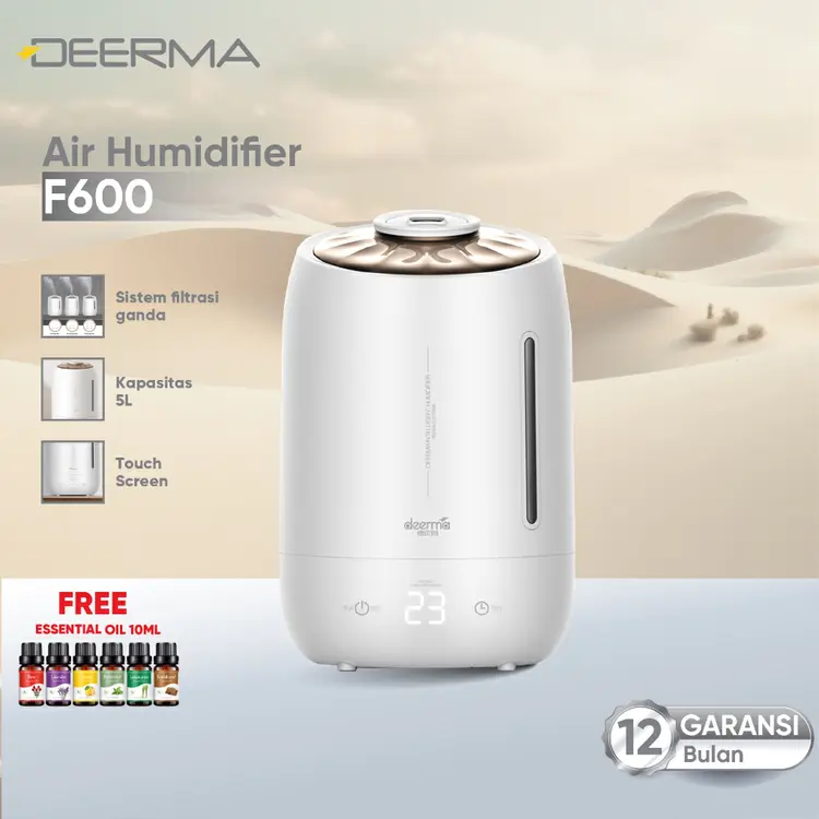 Deerma 5L Humidifier F600 Timing With Intelligent Touch Screen Adjustable Fog Quantity