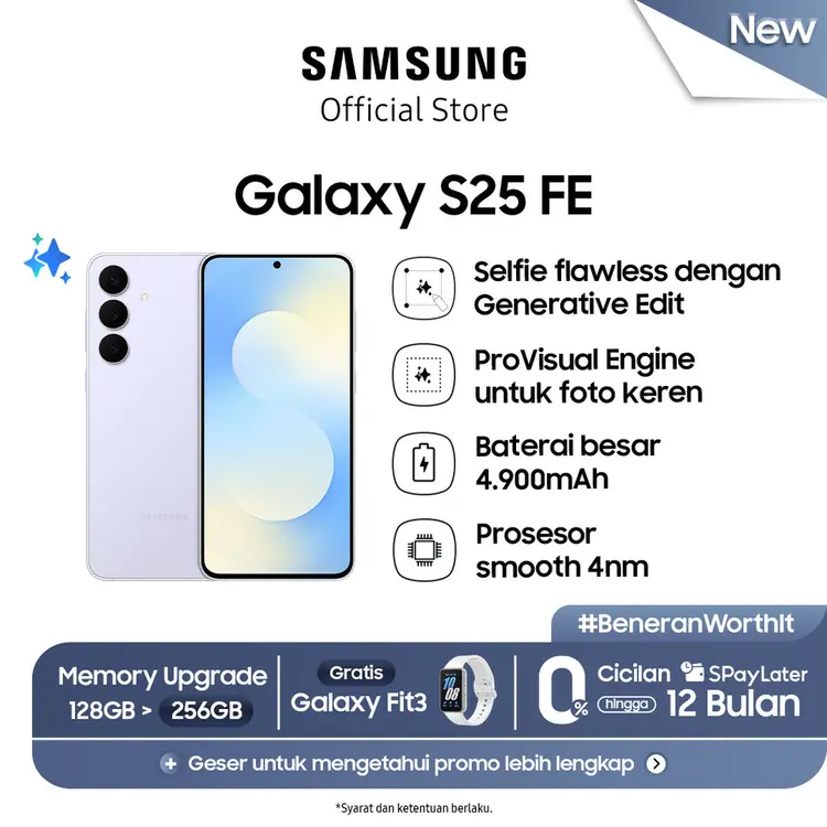 [Free Upgrade From 128GB] Samsung Galaxy S25 FE 8/256GB - Icyblue