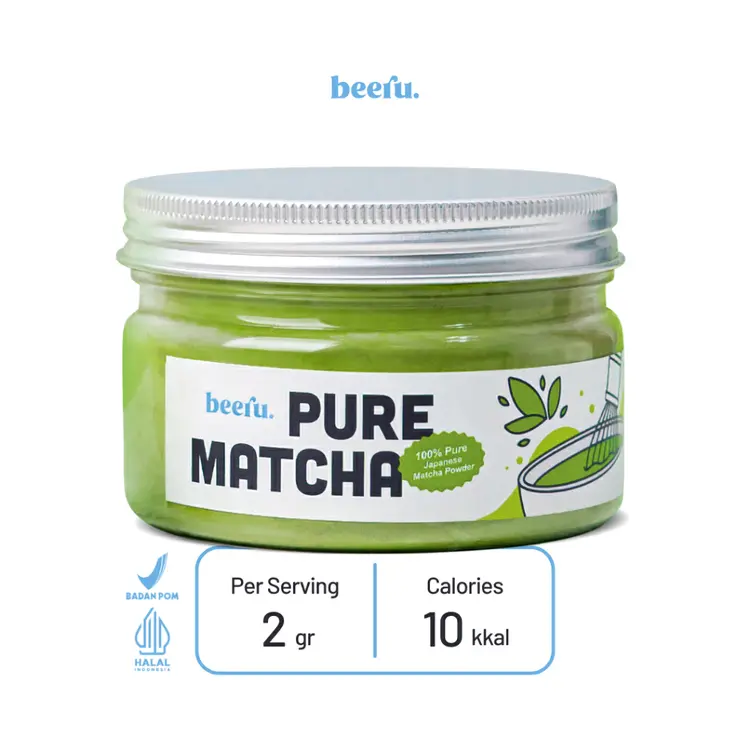 Beeru Pure Matcha Powder 100gr - 100% Bubuk Matcha Premium Jepang