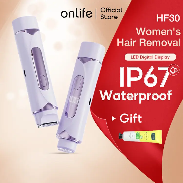 Onlife Alat Cukur Wanita 3 IN 1 Alat Cukur Bulu Kemaluan Mini Pencukur Bulu Ketiak Tahan Air WS02