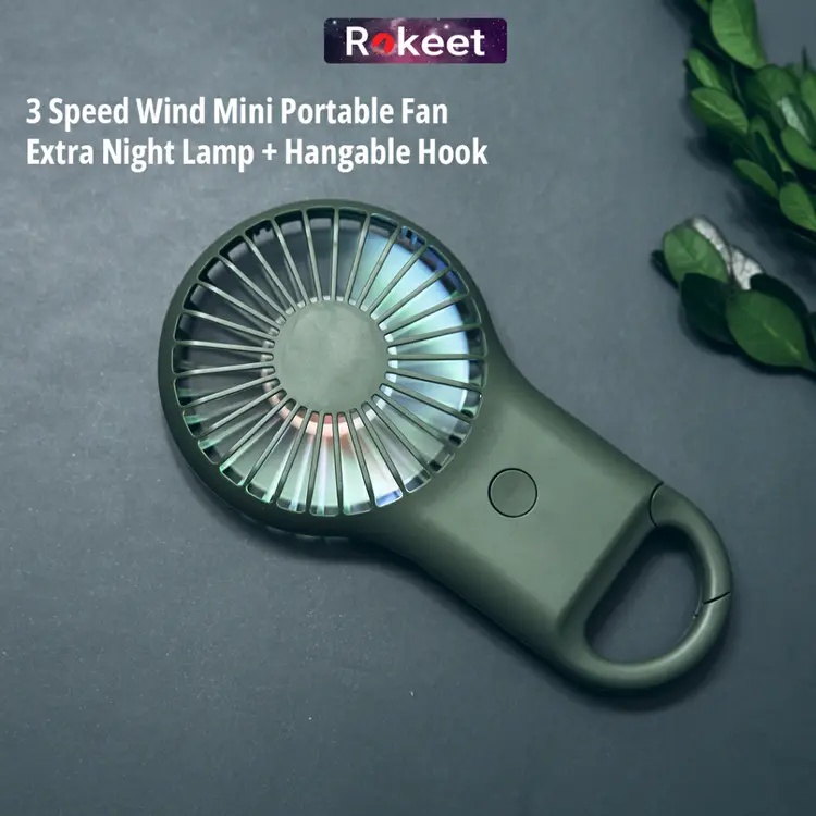 Rokeet Kipas Angin Mini Portable Genggam Gantung Rechargeable Mini Fans Exquisite