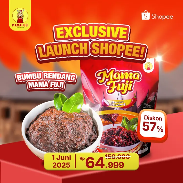 [NEW LAUNCHING] Mamafuji - Bumbu Rendang Siap Makan 250gr (Hanya Topping Bumbu Tanpa Daging)