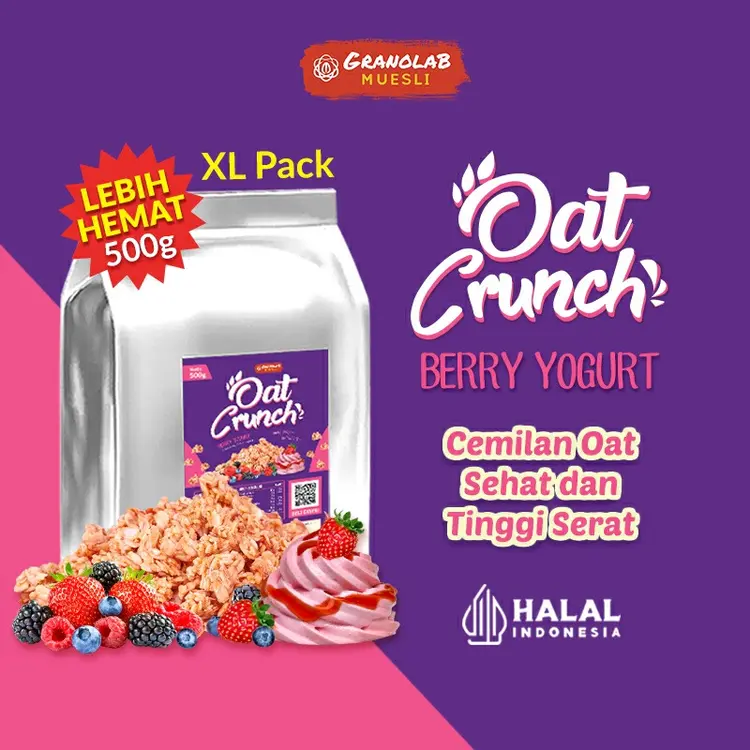 Granola 500 gr Berry Yogurt Oat Crunch - Granolab Muesli