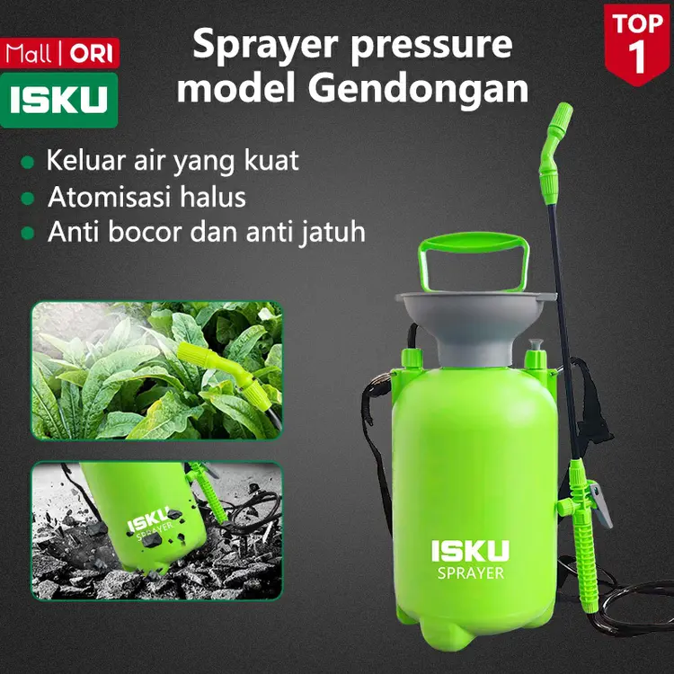 ISKU Pressure Sprayer Multi Fungsi 5L Alat Semprot Tanaman 5 Liter/Semprotan Multi Fungsi Penyemprot semprotan tanaman STIK SPRAYER SATU