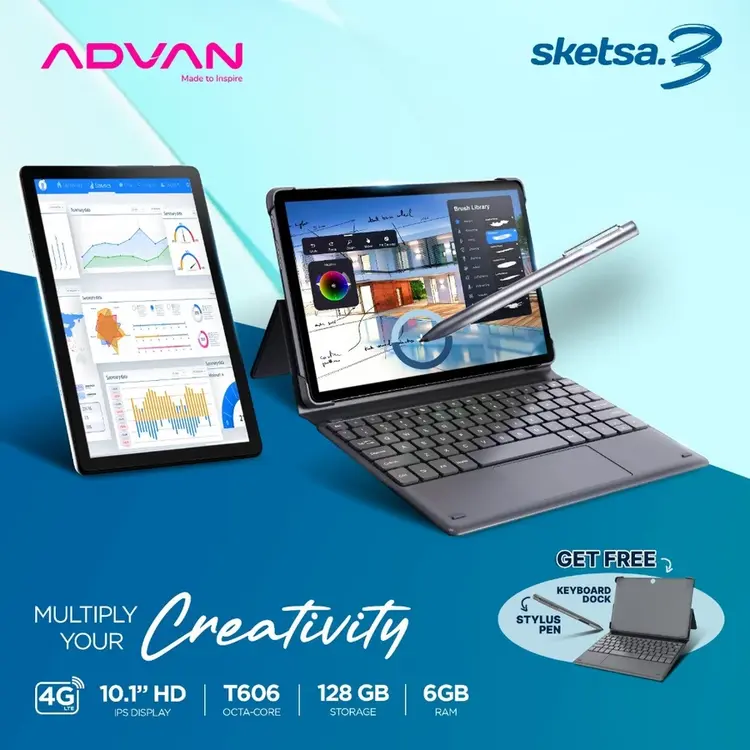 ADVAN Tab Sketsa 3, Tablet Kreatif untuk Seniman Digital Pemula hingga Profesional