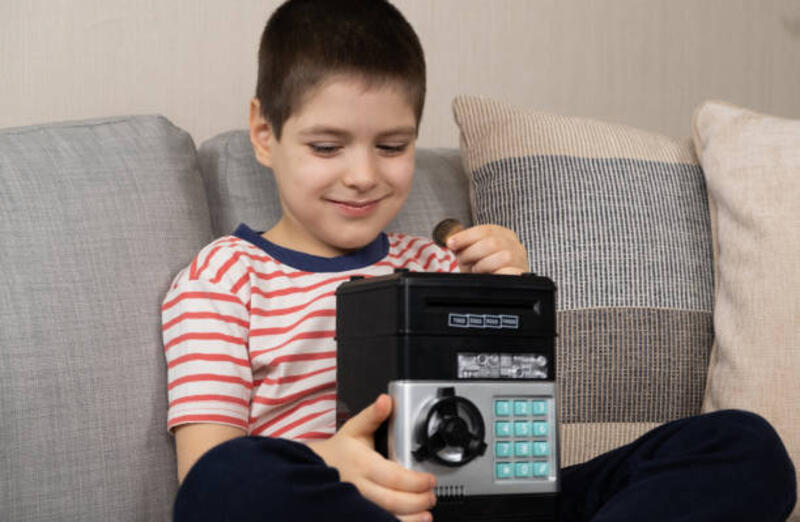 a-little-boy-puts-a-coin-into-a-safe-piggy-bank-financial-literacy-for-children.jpg (612×399)