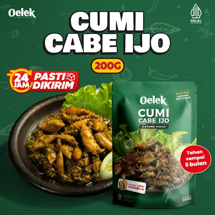 Oelek Cumi Cabe Ijo Oelek/ Lauk Cumi Cabai ijo / Lauk Siap Saji