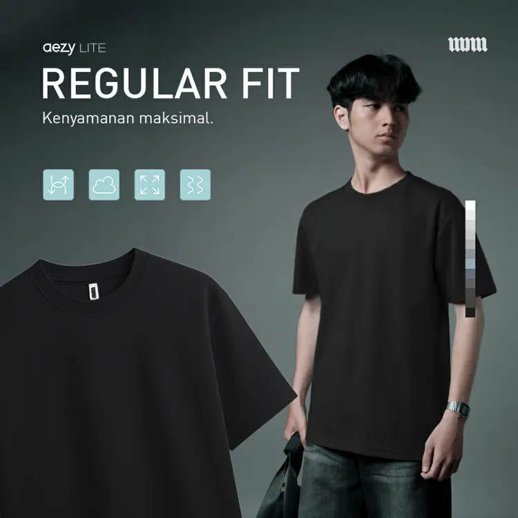 No Void Minds AEZY LITE Regular Fit T-Shirt | Grey Shades | Charcoal