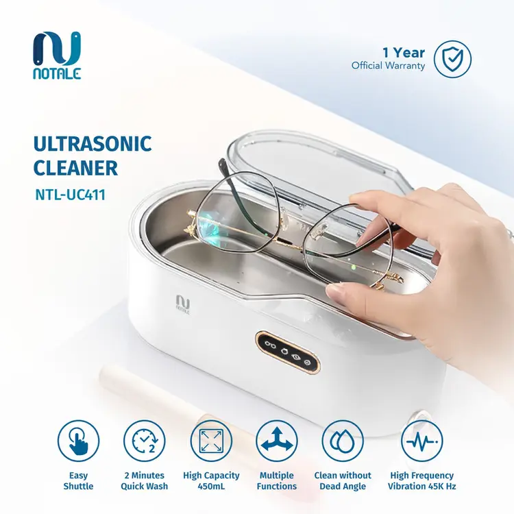 Notale Ultrasonic Cleaner Pembersih Kacamata Perhiasan