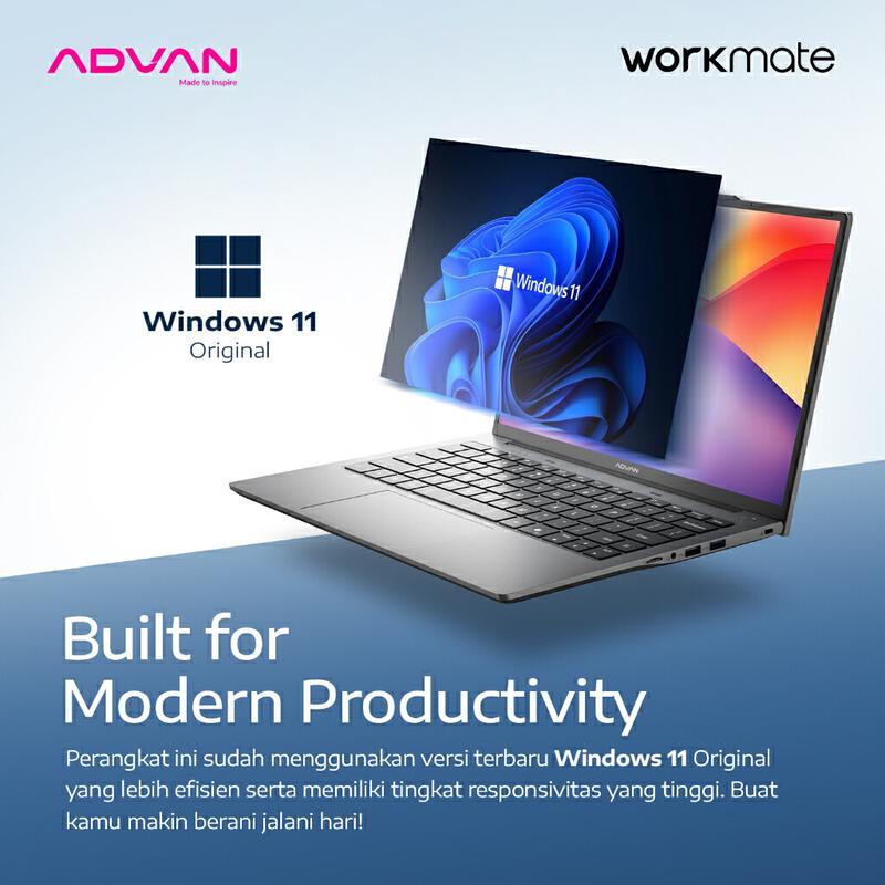 Product image [Exclusive Launch] ADVAN Laptop WorkMate | AMD Ryzen 5 3500U / Intel i3-1215U | 14 Inch FHD+ 16:10 IPS | 8GB/256GB Upgradable | WIFI 5 | Free WIndows 11 | Garansi Resmi 1 Tahun 7
