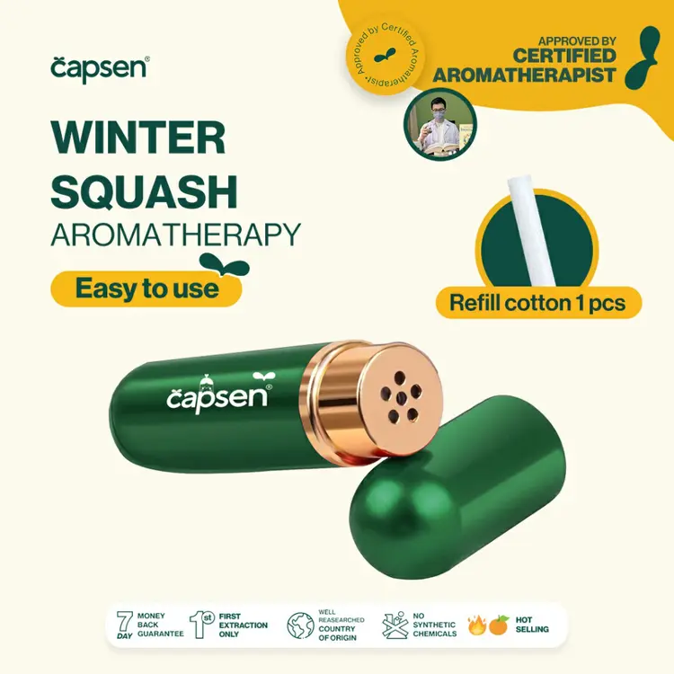 CAPSEN Inhaler Winter Squash Custom DIY Nassal Hidung Aromatherapy Minyak Essential Oil