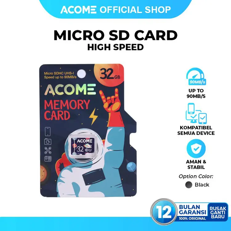 ACOME Micro SD Card 8GB/16GB/32GB/64GB High Speed Up To 90MB/S Class 10 Memory Card All device