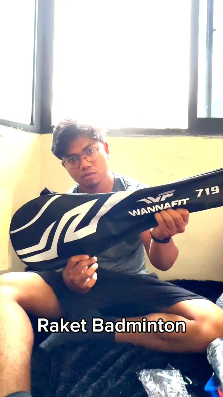 WANNAFIT Raket Badminton Set 2pcs | Free Tas | Peralatan Bulu Tangkis