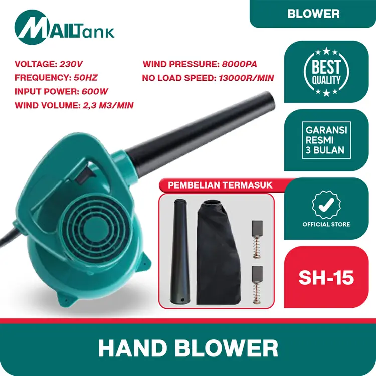Mailtank SH15 Mesin Blower Tangan Cocok Untuk Membersihkan Peralatan Rumah Tangga