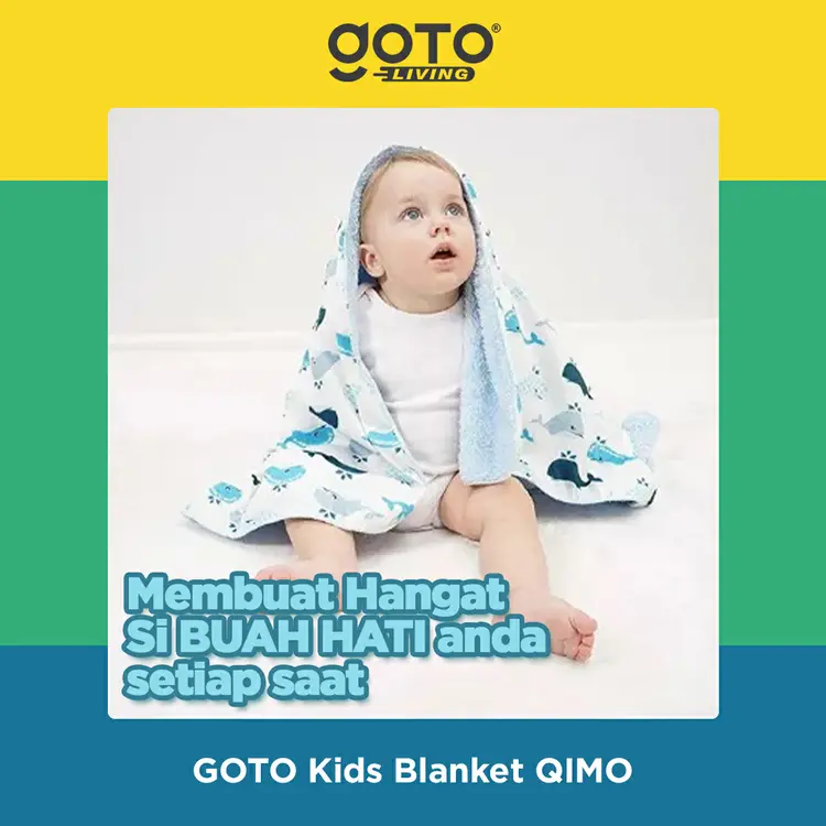 Goto Qimo Blanket Selimut Bayi Anak Polos Motif Lembut Hangat