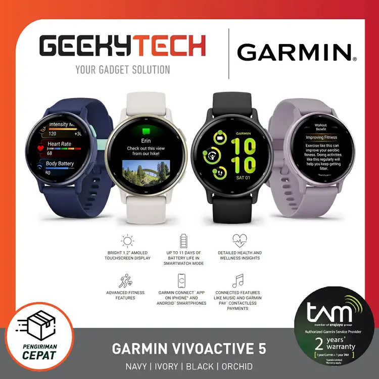 Garmin Vivoactive 5 GPS Smartwatch - Garansi Resmi TAM