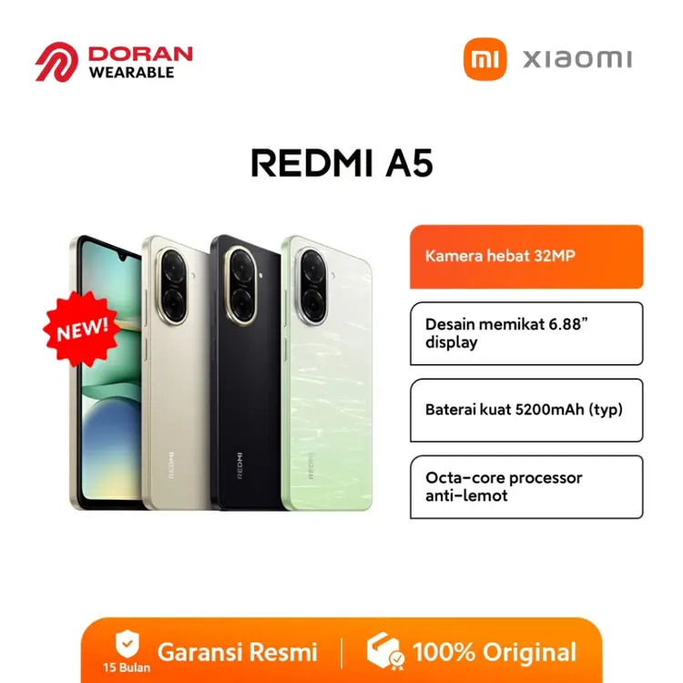 Xiaomi Redmi A5 4/128GB Octa Core Processor Anti Lemot Garansi Resmi 1 Tahun