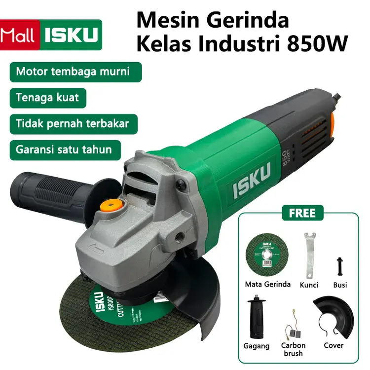 ISKU Mesin Gerinda Tangan 850W Dan 500W Angle Grinder Multifunction/Hand Grinding Machine Angle Grinder 850W
