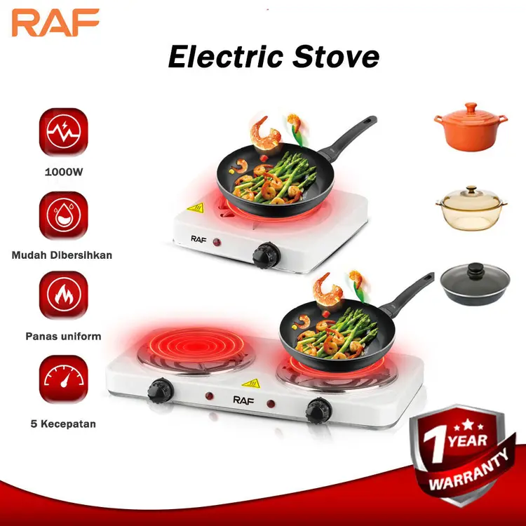 RAF Kompor Listrik  2 Tungku komporDouble Ceramic Stove Untuk Panci Kaca Panci Besi Panci Keramik kompor gas 2 tungku promo
