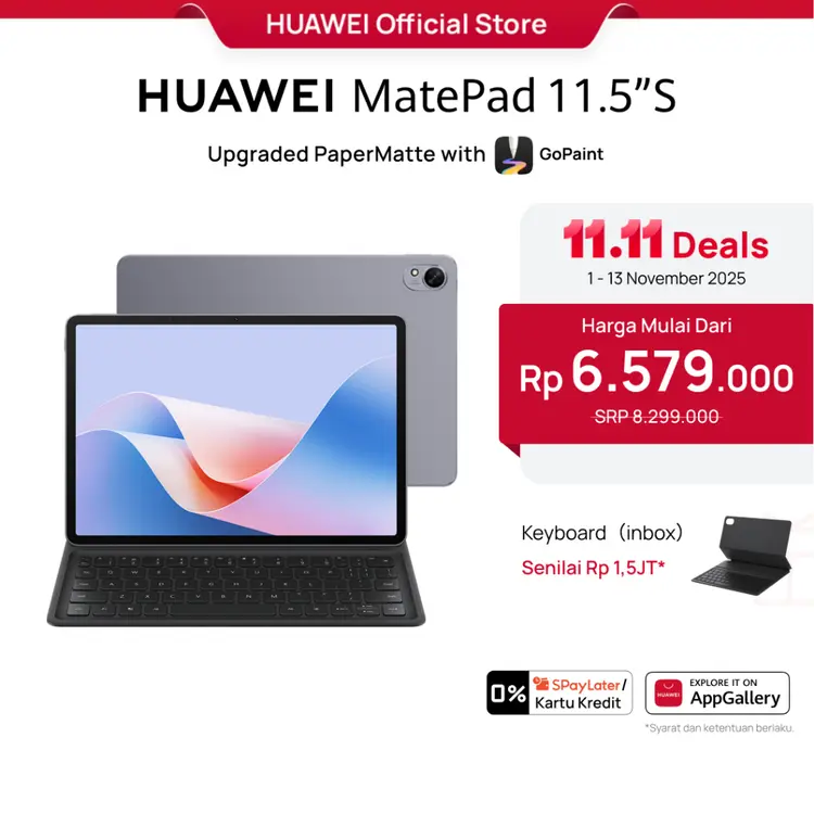 HUAWEI MatePad 11.5"S PaperMatte Edition Tablet [8+256GB] | NearLink Accessories | GoPaint | PC Level WPS 