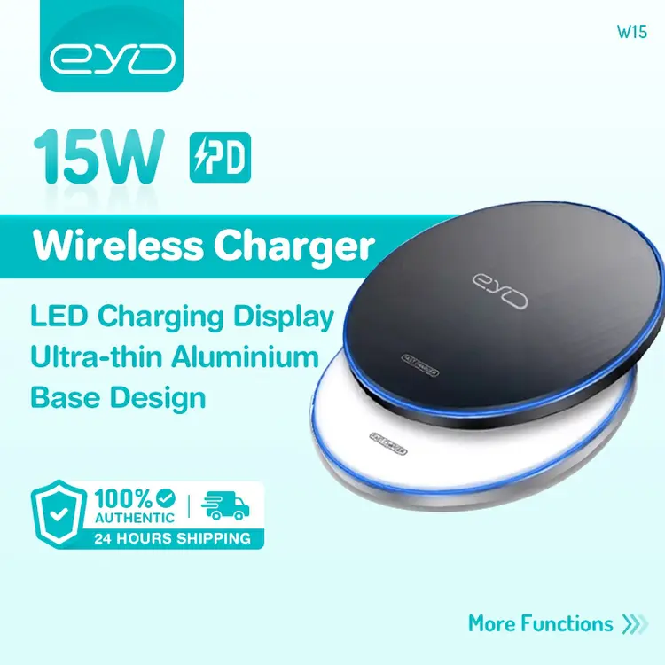 EYD W15 Wireless Fast Charging QI Quick Charger Wireless Charger 15W IPhone Charger