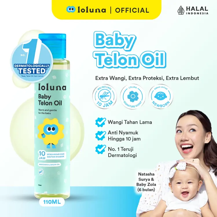 Loluna Baby Minyak Telon Extra - Minyak Anti Nyamuk 10 Jam / Penghangat Tubuh Bayi / Wangi dan Hangat Tahan Lama/ My Baby Minyak Telon Plus