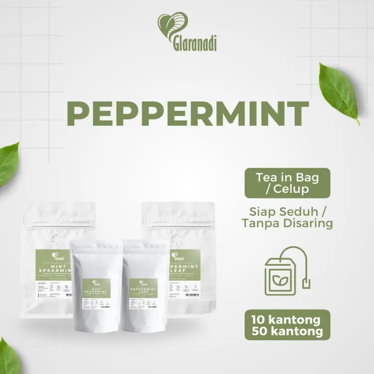 GLARANADI Teh Daun Mint Peppermint 10g Teasane Batuk Pilek Migrain / Pure Peppermint Leaves