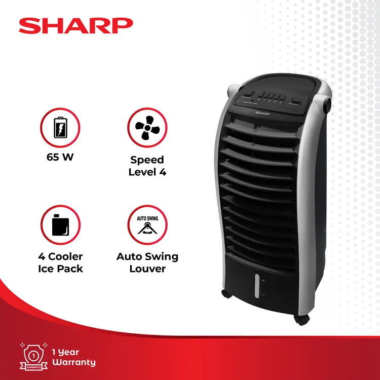 Sharp Air Cooler 65 Watt PJ-A26MY-B - Hitam