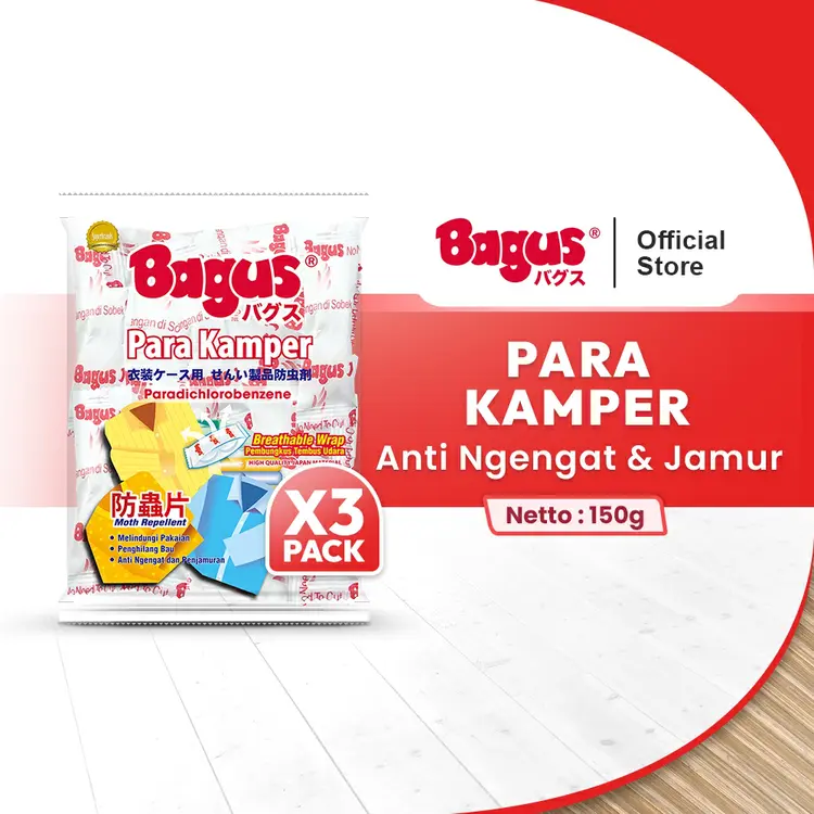 [Triple Pack] Bagus Para Kamper Lemari 150 g  - Praktis Dapat Diletakan di Lemari Baju