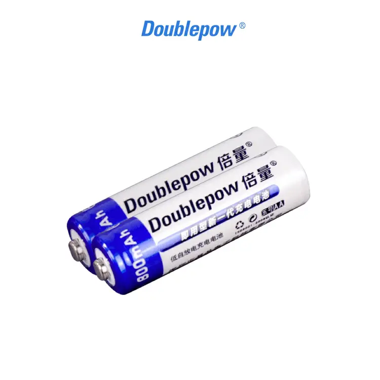 DOUBLEPOW Batu Baterai AA Rechargeable NiMH 800mAh 2 PCS