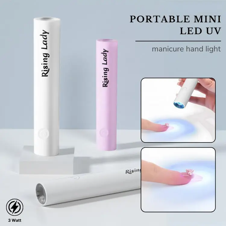 Rising Lady Hand Light 3Watt USB Charging Cable Portable / Alat Pengering SunMini Kutek Gel Lampu LED UV Mini 6W Portabel / Nail Lamp Cepat Kering