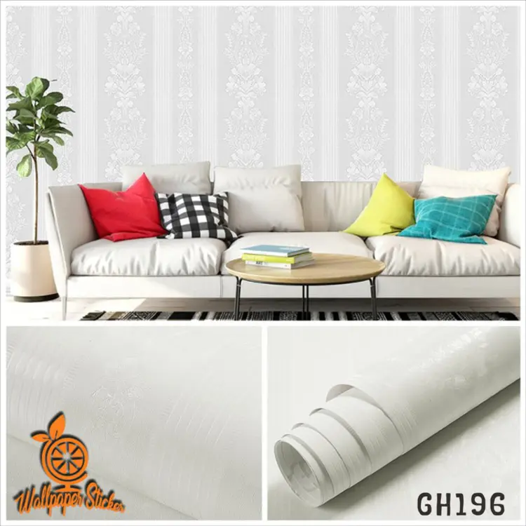 Wallpaper Dinding Motif Polos 45cm X 8M - Wallpaper Stiker Dinding Motif Polos Elegant