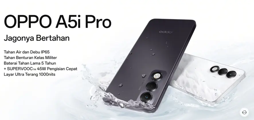 Si Paling Bandel! OPPO A5i Pro Punya Baterai Raksasa dan Bodi Tahan Banting Standar Militer
