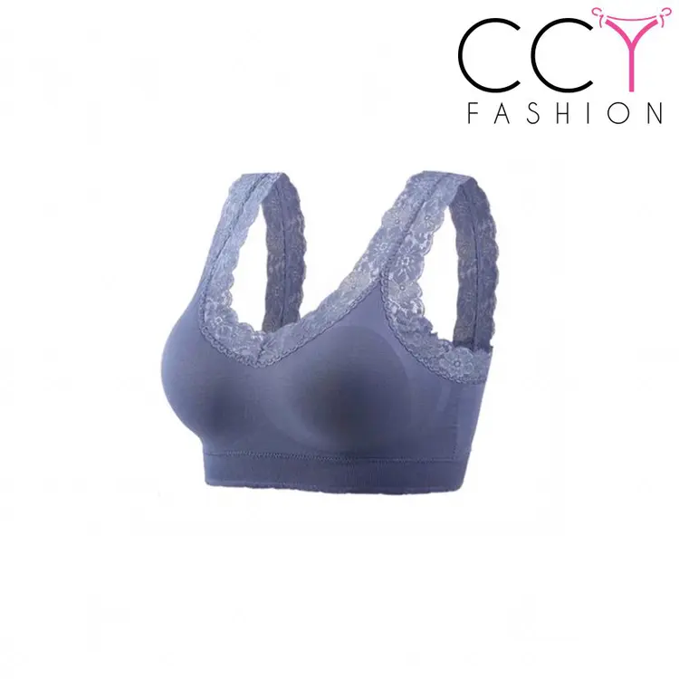 CCY FASHION Bra Sport Wanita Bra V-Neck Renda