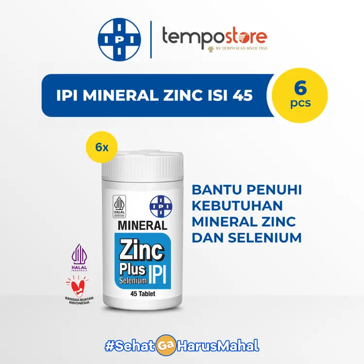 IPI Mineral Zinc Plus (6 pcs) [Exp : 04.2027]