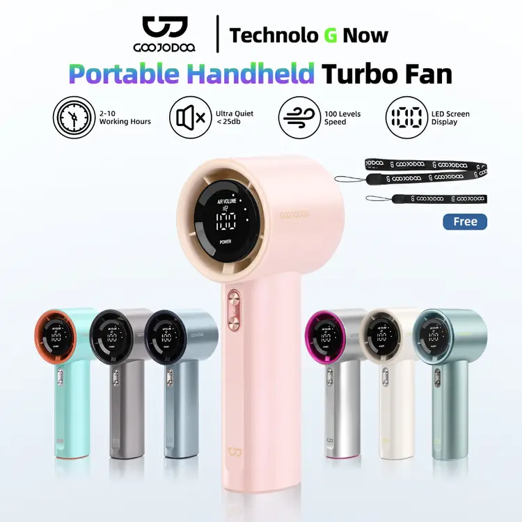 Goojodoq GFS001 kipas 100 Gear Wind High-speed  Turbo kipas angin Digital Display Adjustable kipas
