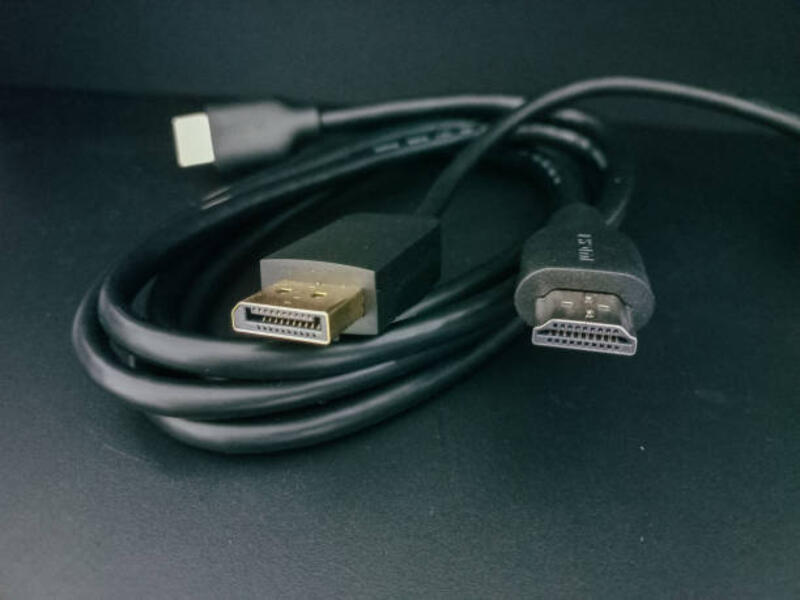 Digital audio video connectors, HDMI and DisplayPort. Digital audio video connectors, HDMI and DisplayPort. hdmi cable stock pictures, royalty-free photos &amp; images