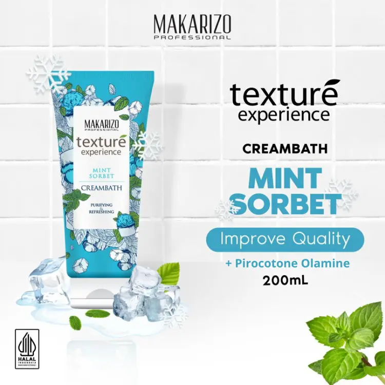 Makarizo Professional Texture Experience Creambath Mint Sorbet Tube 200ml