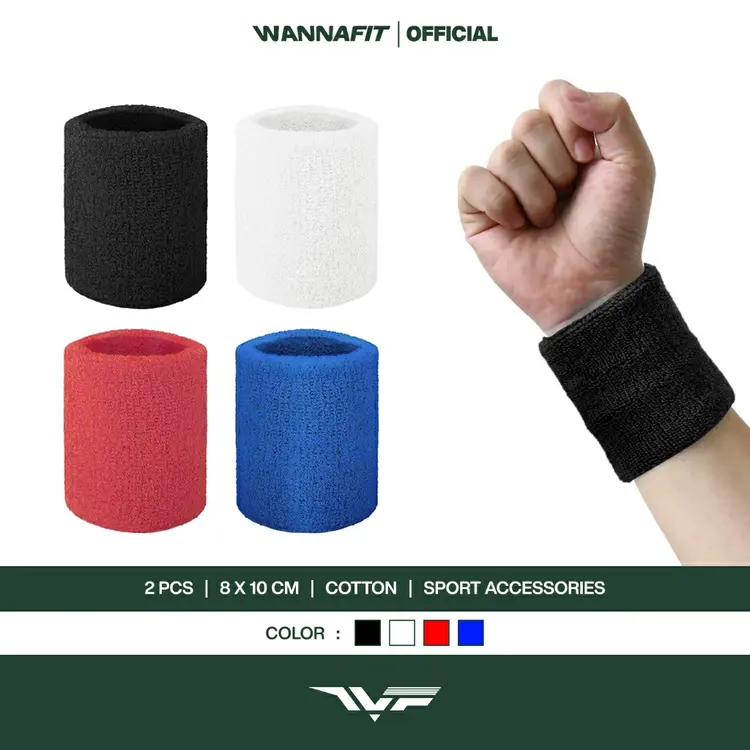 WANNAFIT Wristband / Wrist Band Cotton Handuk | Aksesoris Olahraga