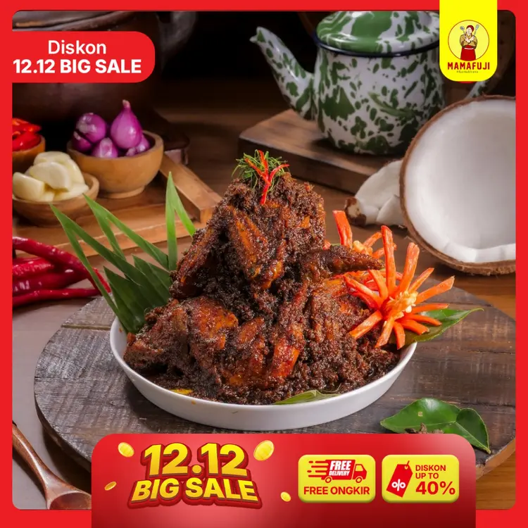 Mamafuji - Rendang Ayam Isi 4 Potong Khas Padang